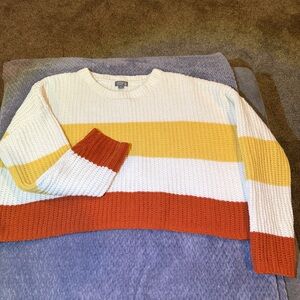 Women's Color Block Crewneck Sweater